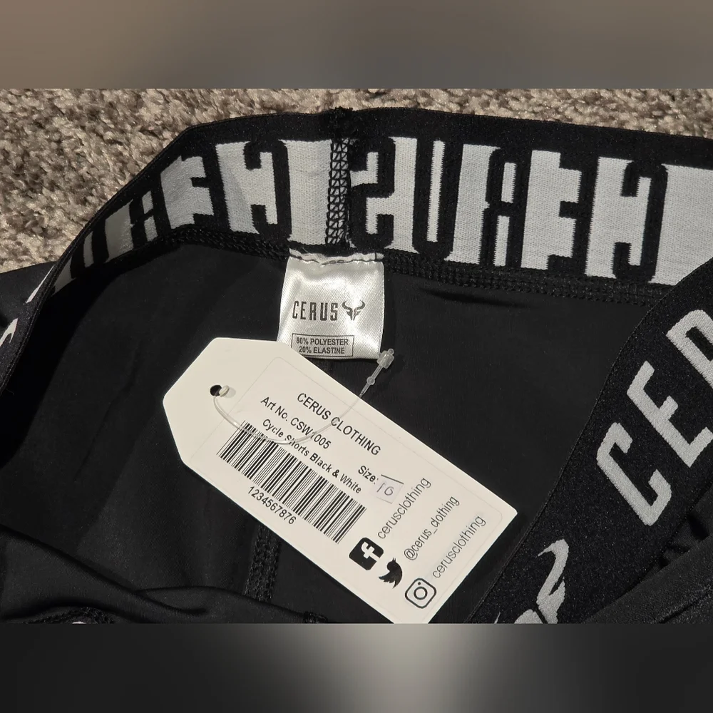 CERUS Women's Black Cropped Leggings Size 10 - Picture 4 of 5